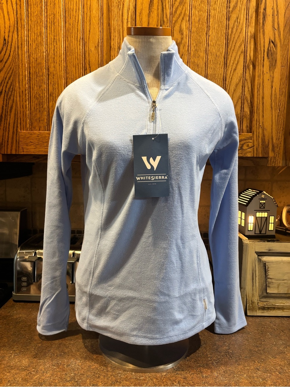 White Sierra Women's Pale Blue Quarter-Zip Fleece Pullover